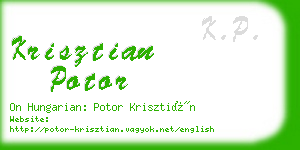 krisztian potor business card